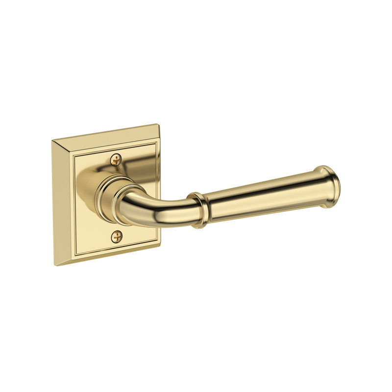 Dunsmoor Full Dummy Lever with Chamfered Square Rose in Polished Chrome, Unlacquered Brass