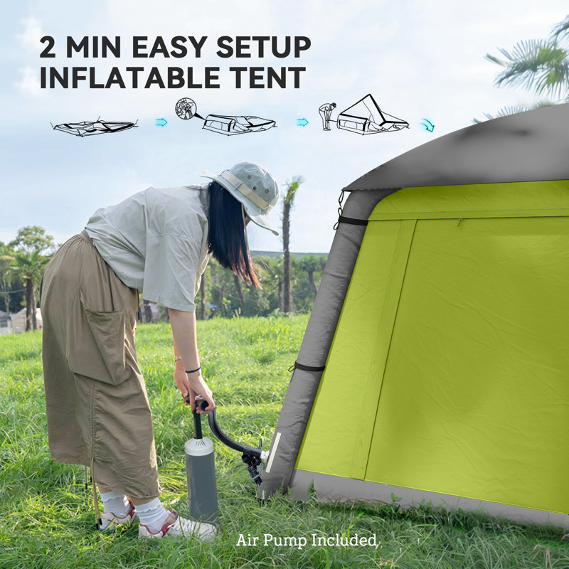 2 Person Tent, Green/Grey