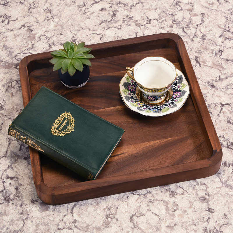 Kalmar Home 15" Square Serving Tray - Solid Bottom