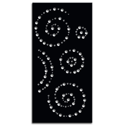 Panneau décoratif en spirale en acier galvanisé 3 pi x 6 pi