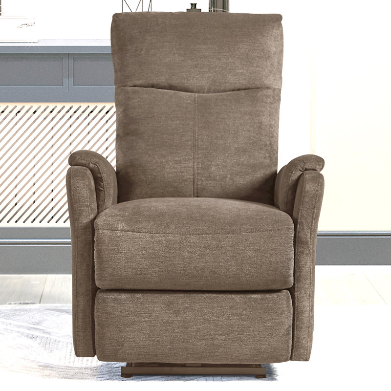 Upholstered Massage Chair, Brown Polyester