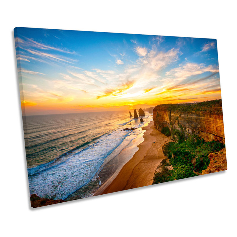 Twelve Apostles Australia Sunset - Wrapped Canvas Print, 30.5cm H x 45.7cm W x 2cm D