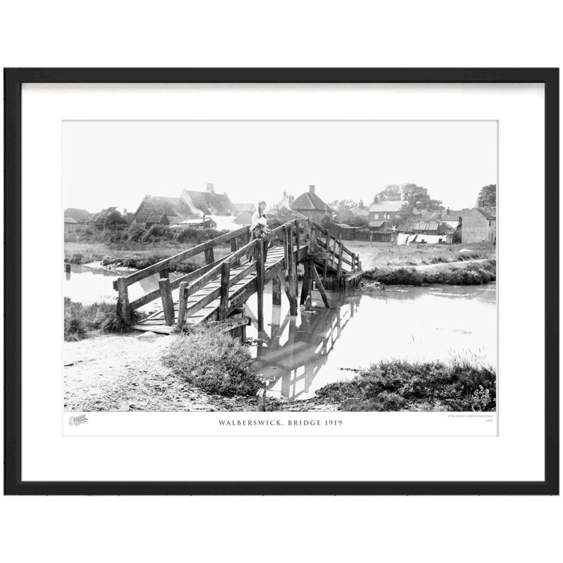 Walberswick, Bridge 1919 by Francis Frith - Single Picture Frame Print, 28cm H x 36cm W x 2.3cm D