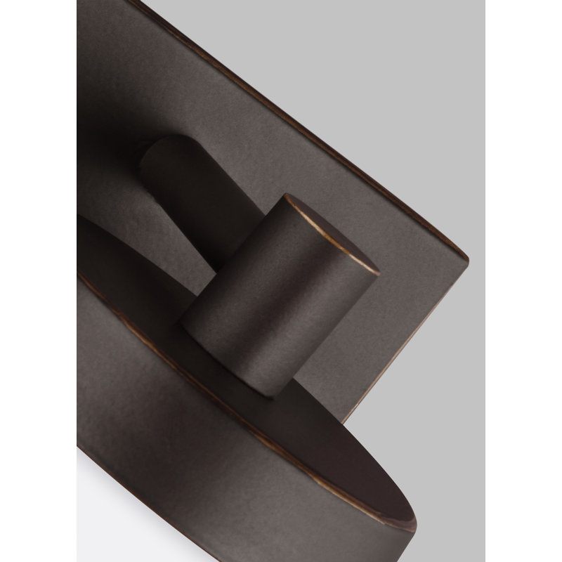 Renville Small One Light Outdoor Wall Lantern from Generation Lighting , Antique Bronze, 7.38" H x 5.25" W x 5.25" D, No