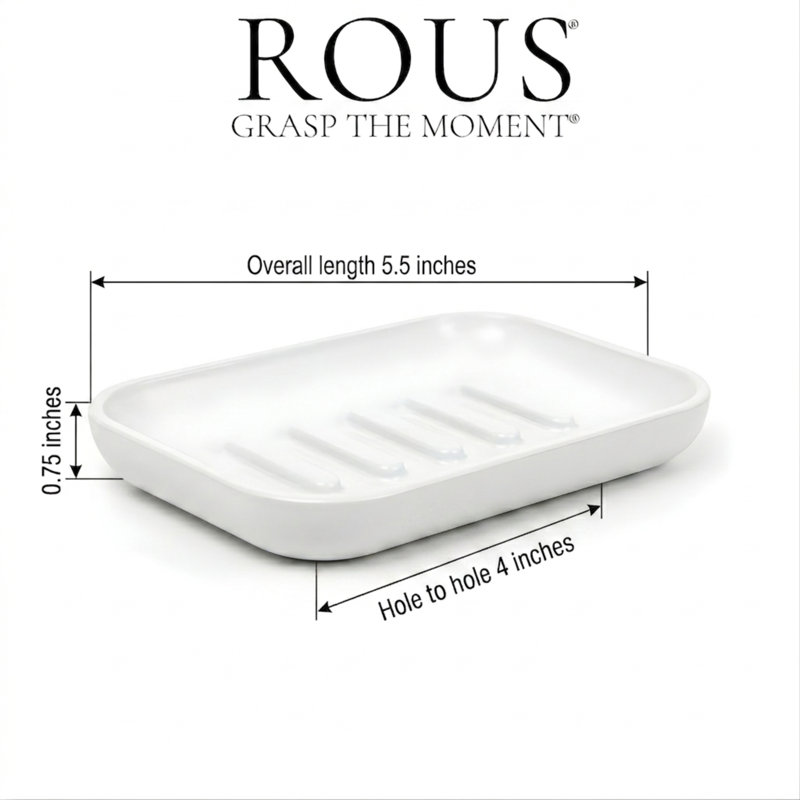 Alabaster Soap Dish, Snow (White)