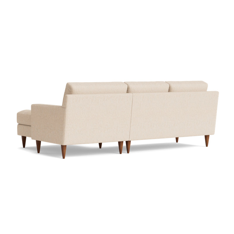 MCM Chaise Sectional, Plush Woven - Tan, Right Hand Facing