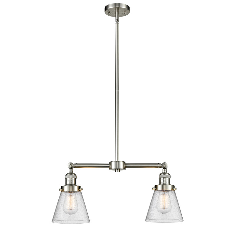 Stonecipher 2 - Light Kitchen Island Pendant, No Bulb Included, Seedy, Brushed Satin Nickel