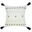 Ensemble de 2 coussins blancs / verts à motif géométrique en mélange de coton-122942380