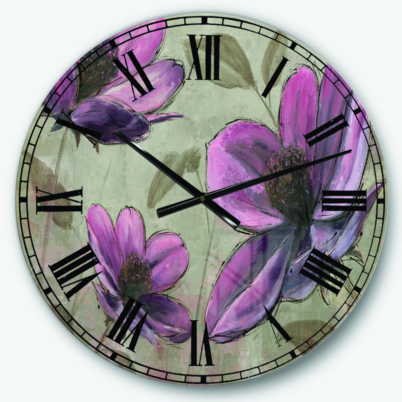 Horloge murale florale et botanique, Moyen