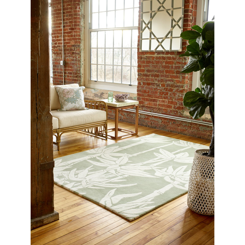 Wool Floral Area Rug, Rectangle 5'7" x 7'10"
