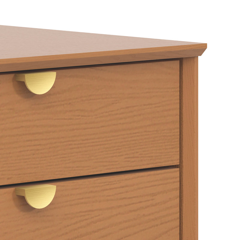  Ensemble de table de chevet Mid-Century 2 tiroirs 18,1 po Revalo, Orange