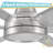 Blazer 100 in. 6 Blade Brushed Nickel Large Ceiling Fan with Remote Control, Dimmable LED Light Kit, and Reversible Motor-540164277-540164270