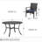 Alyah 4 - Person Patio Dining Set with Round Table , Cushions Included
