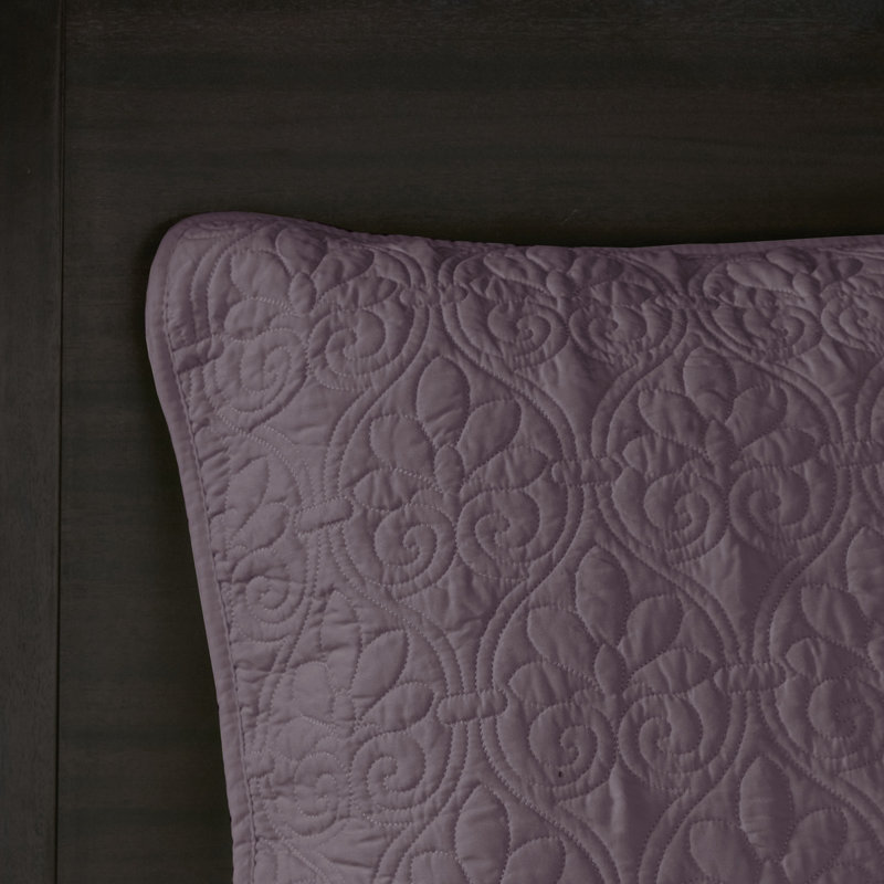 Ensemble de couvre-lit réversible pourpre très grand, Couvre-lit de très grande taille et 2 taies déco, Purple