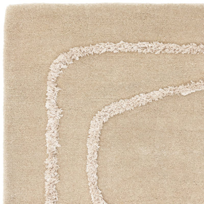 Brinlie Abstract Wool Hand Tufted Area Rug