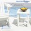 Table d'appoint Adirondack, table de bout de patio carrée, table d'extérieur en PEHD résistante aux intempéries de 15 po pour porche, piscine et balcon