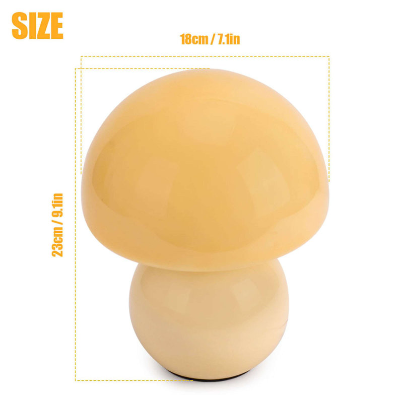 Mushroom Lamp Table Lamp for Bedrooms, Desk Bedside Small Lamps for Living Room Night Stands