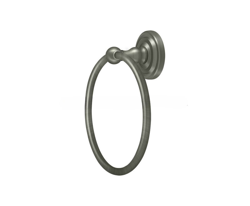 Deltana R2008-U15A 6-1/2" Diameter R Series Traditional Towel Ring Antique Nickel, Antique Nickel