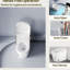 Toilette intelligente blanche moderne avec bidet, chasse d'eau automatique, ouverture / fermeture, siège chauffant, séchage à l'eau chaude et à l'air, mousse, capteur de pied / télécommande, hauteur de confort, jet siphonique, capteur de bidet à angle réglable, - économie-128882751