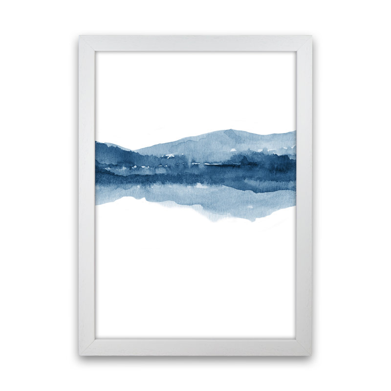 Watercolour Landscape II - 2/2 - Print, 63cm H x 46cm W x 3cm D, Brown Framed
