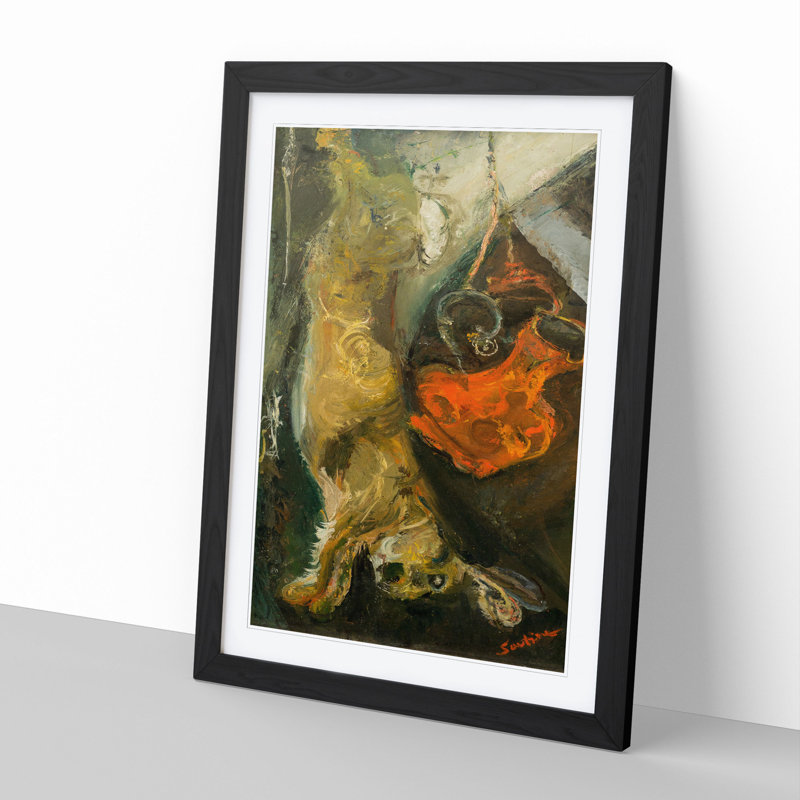 Rabbit Carcass by Chaim Soutine - Framed Print, 36cm H x 27cm W x 2cm D, Black Framed