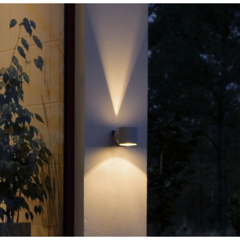 Outdoor Armed Sconce, Grey
