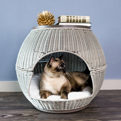 Woven End Table Pet Dome