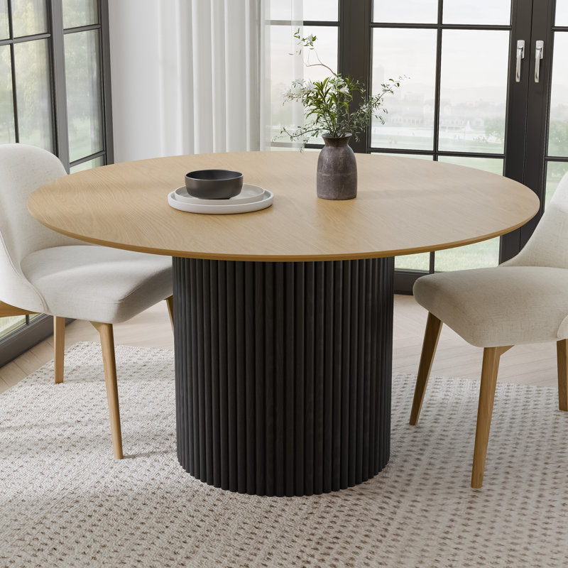 Table de salle à manger Soild, Oak Wood, 30"H x 52"L x 52"W