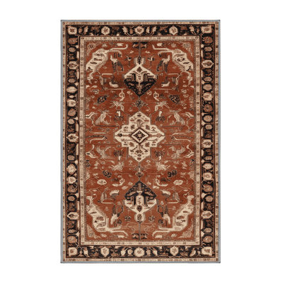 Tapis brun lavable à la machine