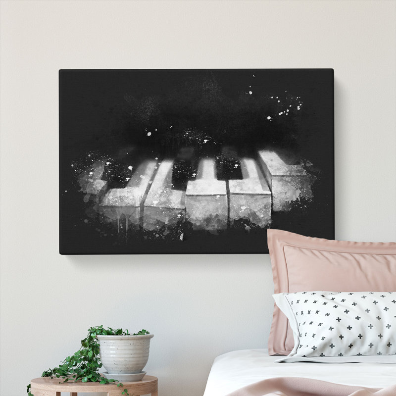 Broken Piano Keys Abstract - Wrapped Canvas, 50cm H x 76cm W x 3cm D