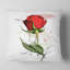 Rose rouge dessiné à la main - coussin imprimé floral-30743694-30743690