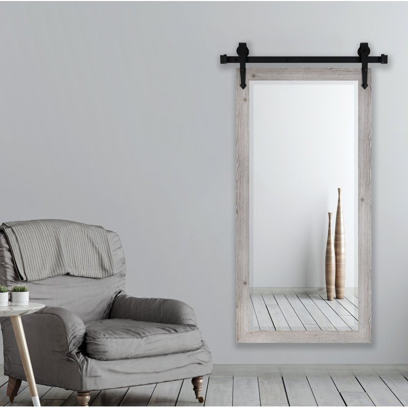 Neace Flat Wall Mirror, 72" H x 32" W, White
