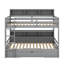 Lit superposé simple avec tablettes intégrées et tiroir de rangement-118031922