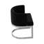 Chaise d'appoint noire et argentée-1750858143