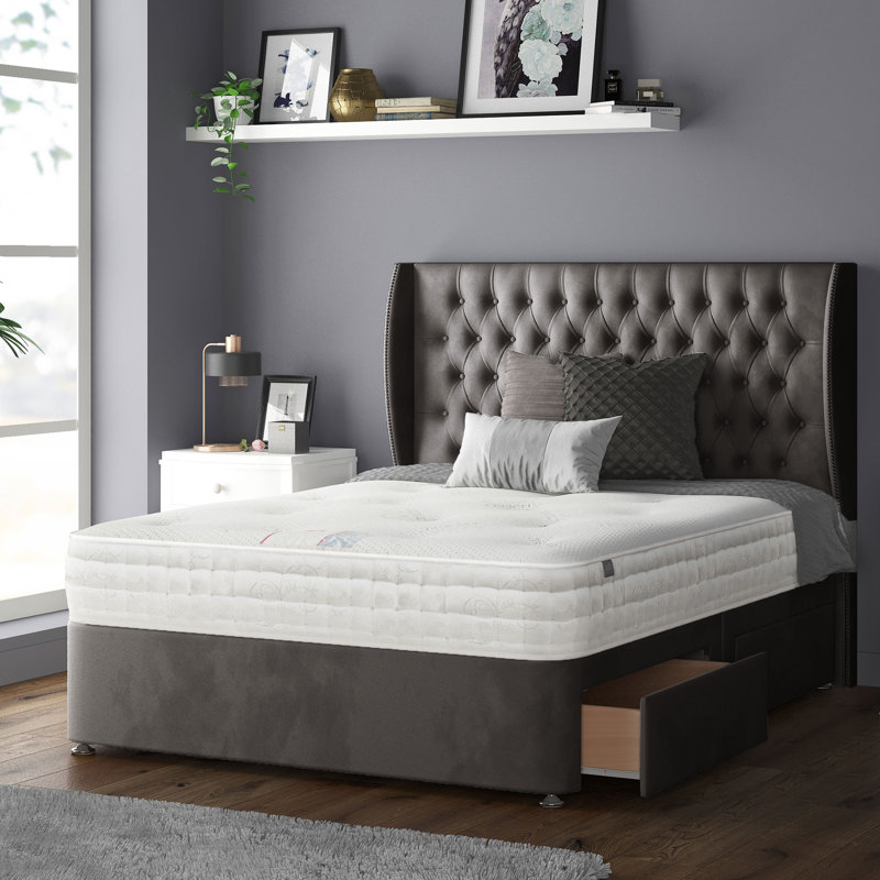 Mandalay Upholstered Headboard, Super King (6'), Grey