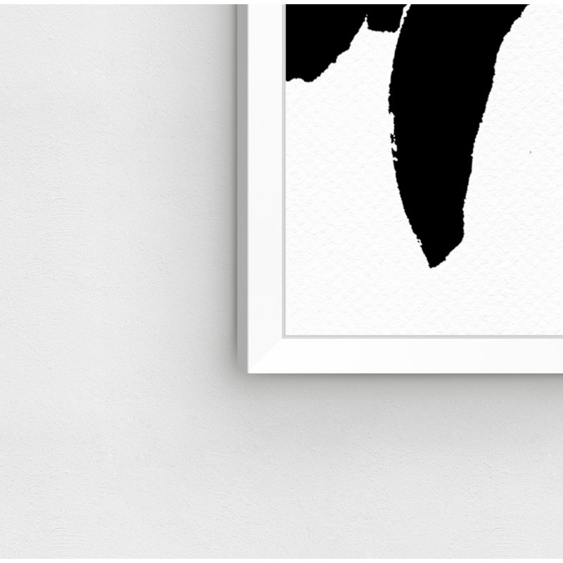 «All Black Rouge à lèvres», reproduction, H 42 po x l 42 po, Impression encadrée, White Flat