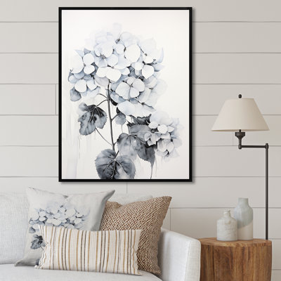 " Grey Minimalism Hydrangea Delight "