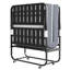 Lit escamotable 3,7 po pour lit simple en mousse à mémoire de forme - extra portable pour appartements, structure en métal, 75 po x 38 po, couleur noire avec invités nombreux, look moderne