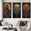 Majestic Eagle Gaze Illustration I - Animals Eagle Art Set Of 3 Pieces-1131317624-1131317623