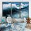 «Storm Waves In The Ocean», reproduction sur toile flottante 3 pièces-1083871913-1083871912