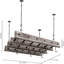 Wood Rectangle Hanging Pot Rack