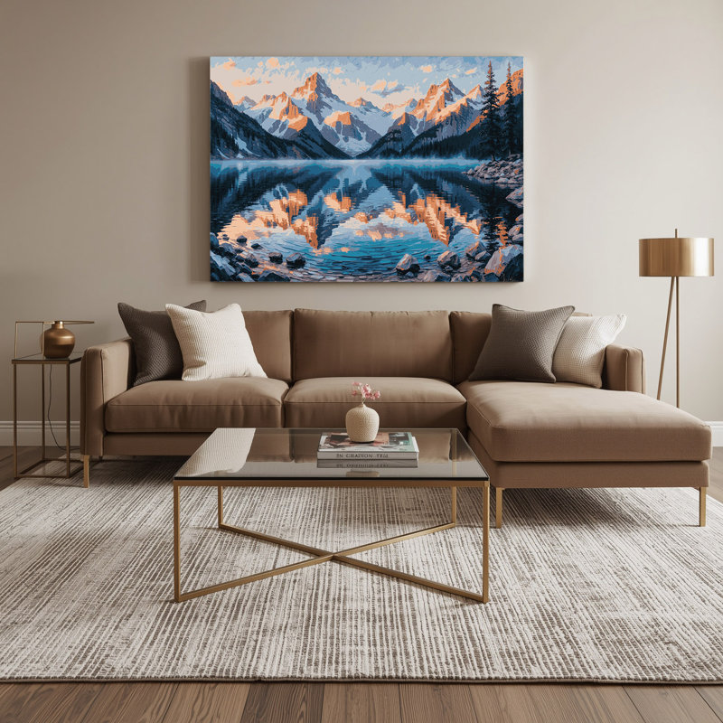 Art mural sur toile Sci Fi Alpine Lake, H 11 po x l 14 po