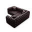 Canapé modulaire moderne, capitonné à la main avec des coussins, personnalisable pour le salon