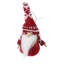 Ensemble de 2 décorations de Noël suspendues grises et rouges Santa Gnome 4 po