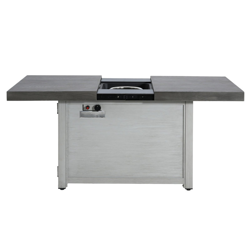 Table de foyer extensible rectangulaire en alliage d'aluminium