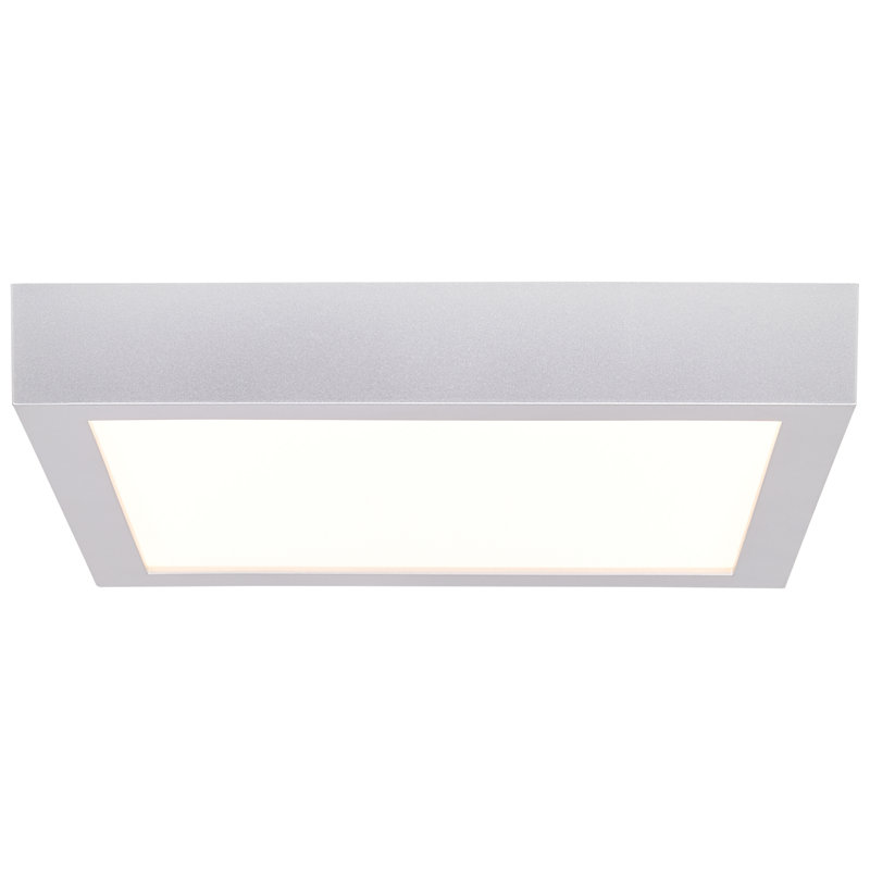 Plafonnier encastré à DEL Skiljo, H 1 po x l 9 po x p 9 po, Argent