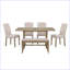 Ensemble de table de salle à manger 6 pièces avec 4 chaises rembourrées Modern-46585909-46585910-46585911
