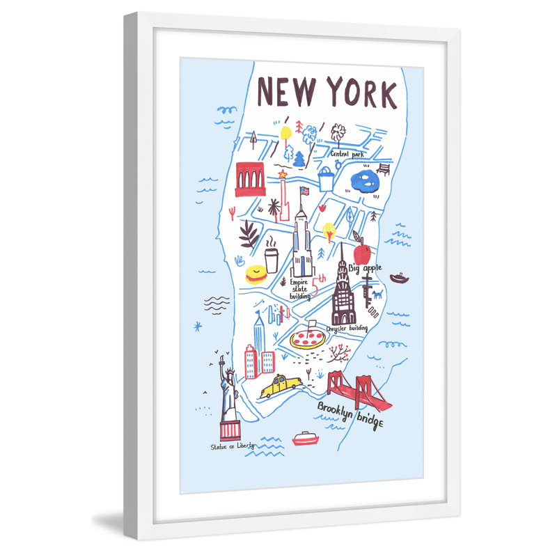 « this of new york », reproduction d’art encadrée, H 18 po x l 12 po