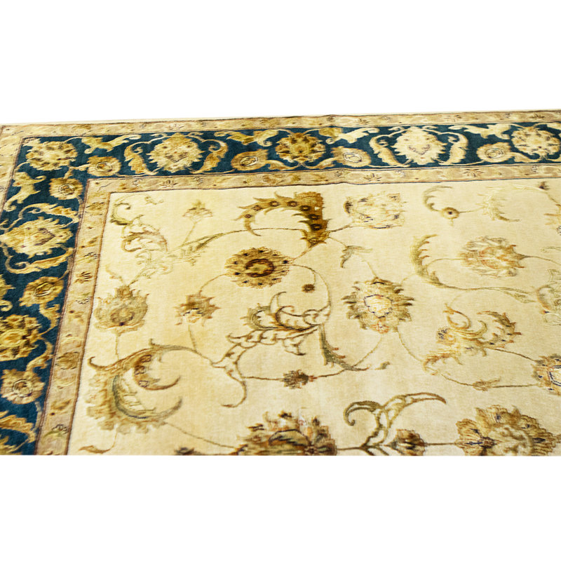 Handmade Silk and Wool Area Rug