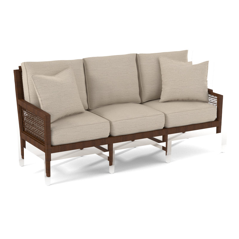 Pine Isle 76" Square Arm Sofa with Reversible Cushions, Vanilla Textured; 0805-91, Stone Hearth